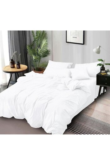 Pucioasa Double Bed Set, Pucioasa, Damask, 6 Pieces, 2 Persons, Uni, 245x250cm, White