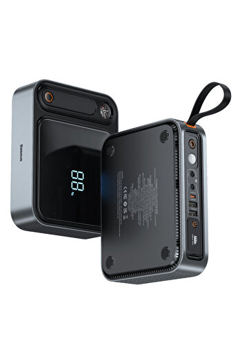 Baseus 3w1 Powerbank USB USB-C Jump Starter rozruchowy do samochodu 3000A latarka czarny