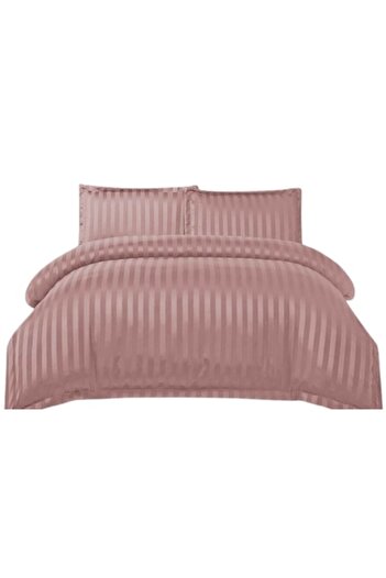 OEM Bed Linen Set, Fitted Sheet, Damask Finet Type, 4 Pieces, Solid Color, 180x200cm, Plum