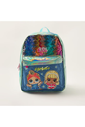 Rainbow Max L.O.L. Surprise! 1-Compartment Backpack with Front Pocket and 2 Side Pockets - 16 inches