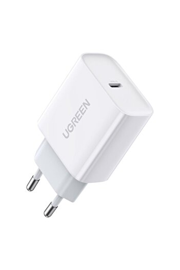Ugreen Încărcător de perete alb USB Power Delivery 3.0 cu încărcare rapidă 4.0+, 20W, 3A