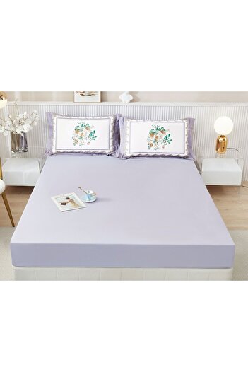 OEM Bed sheet set, Finet, 3 pieces, 2 persons, 160x200cm, Lilac-Multicolor