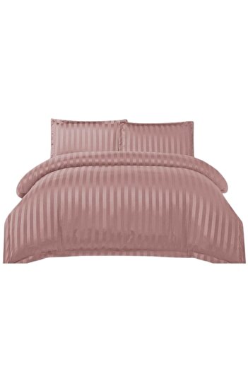 OEM Bed Linen Set, Fitted Sheet, Damask Finet Type, 4 Pieces, Solid Color, 180x200cm, Plum
