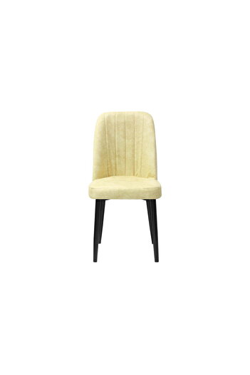 ARTA DOOR Set of 2 Artemis Chairs Black Leg - HORECA - Elegant, Modern, Ergonomic, Comfortable Chair - Cream