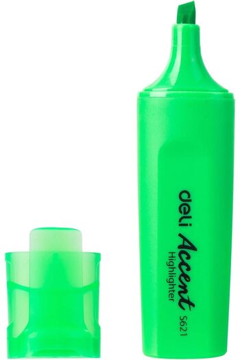 Deli Highlighter S621 1-5mm, Green, Pack of 10