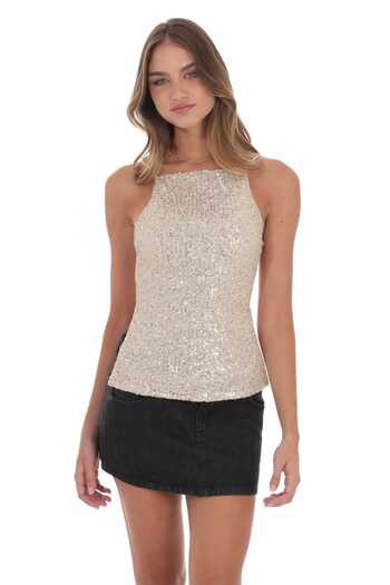 AFR CLOTHES Women's Straped Inner Lined Sequence Bluz
