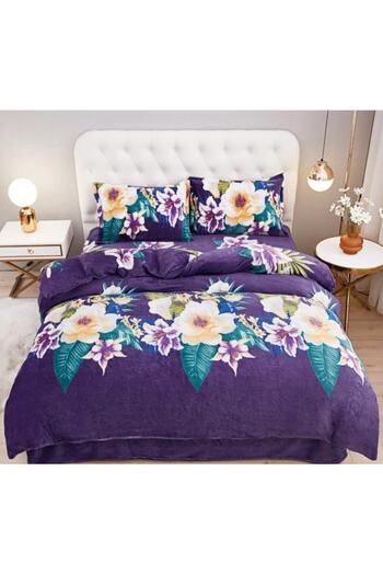 OEM Double Bed Linen, Cocolino, Mini Bouquet Print, 4 Pieces, 2 People, 220x230cm, Multicolor