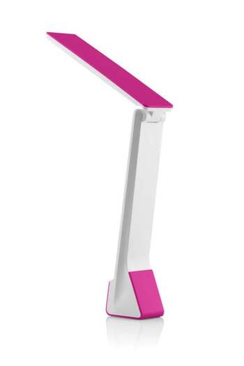 Gogen LL12P LED table lamp, 4W consumption, flexible arm, pink