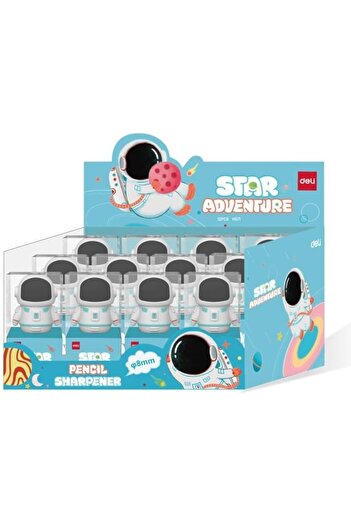 Deli EH571 – Astronaut Pencil Sharpener (φ6.9–8mm) – White