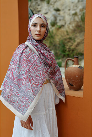 MSCARFS Lake Pattern Cotton Voile Silk Shawl