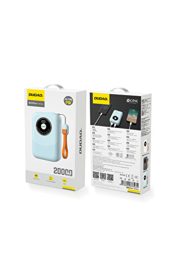 DUDAO Powerbank K21Pro Mini 20000mAh 22.5W - albastru