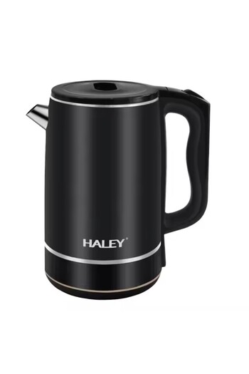 HALEY Fierbător electric HALEY, portabil din oțel inoxidabil, 3L, 1800W, încălzire rapidă cu oprire automată, negru