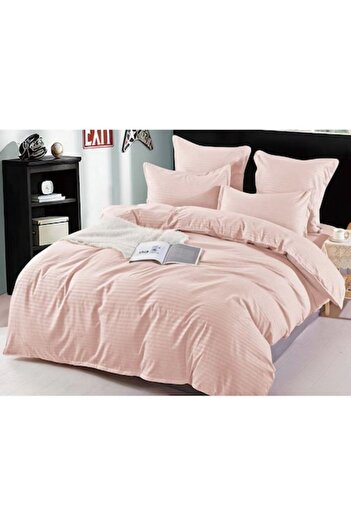 OEM Sonia-Home Finet damask double bed linen set, Uni, 6 pieces, 220x240cm, light pink