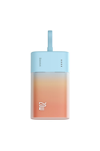 Baseus Powerbank Popsicle 5200mAh 20W z kablem Lightning 60W/20V/3A/30cm - niebiesko-pomarańczowy