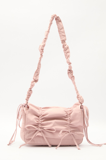 Manuka Büzgü Detailled Shoulder Bag Pink
