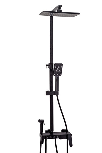 Trendy's TRENDY S shower column, with four functions, with LCD water temperature display, and bidet function, black