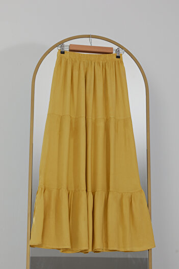 DPARİS Elastic Waist Layered Skirt