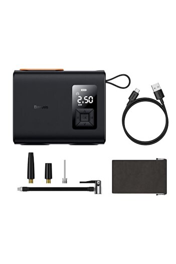 Baseus Mega EnergyPump Series Portable Car Compressor, 6000mAh with Flashlight