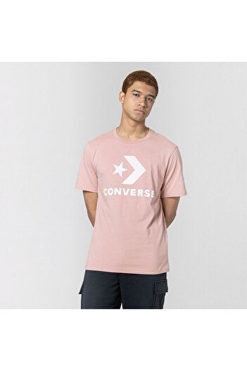 Converse Go to Star Chevron Logo Standard Fit Unisex Pink Round Neck T-Shirt
