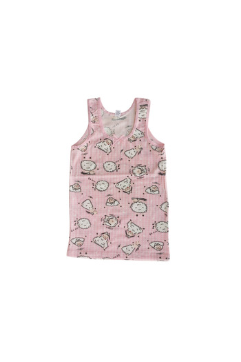 Panda Crew Neck Baby Girl Printed Patterned Undershirt 3-Piece