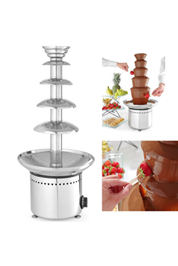HENDI Fontanna do czekolady fondue 5 poziomów stalowa 265 W - 274156