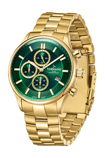 Tornado CELESTIA ELITE Men's Chronograph Green Dial Watch - T6106B-GBGH