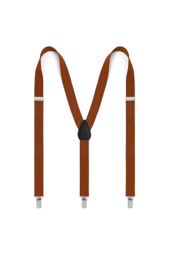 OEM Men's Suspenders with Metal Clasps, 3.5cm, Brown