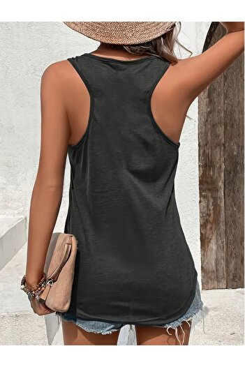 FUFLUNS Minimal Flower Printed Women's T-Shirt