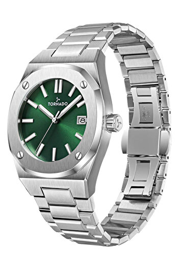 Tornado AURORA TWILIGHT Men's Analog Green Dial Watch - T23003-SBSH