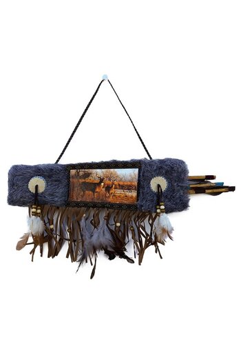OEM Wall Decor in Quiver Form with Fur and Beads M1, 41x12cm