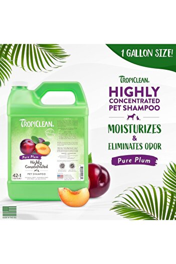 Tropiclean شامبو بيور بلام عالي التركيز للحيوانات الأليفة، سعة 1 جالون