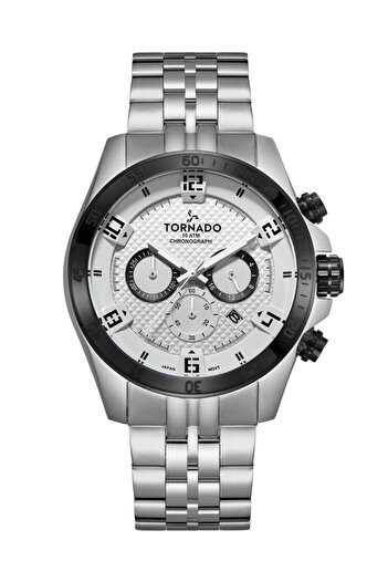 Tornado CELESTIA CHRONO Men's Chronograph White Dial Watch - T3149B-YBSW