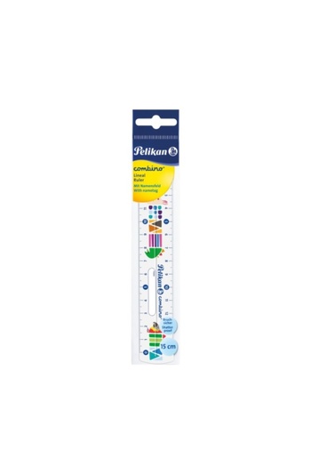 Pelikan Ruler Combino 15 cm, Color Transparent, Material Plastic