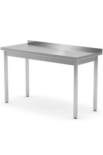 HENDI Stół blat roboczy stalowy przyścienny z rantem 100x70x85 cm - 812679