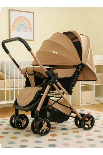 Cady One Two way folding stroller, adjustable canopy, comfortable handle,safety belt,spacious storage basket
