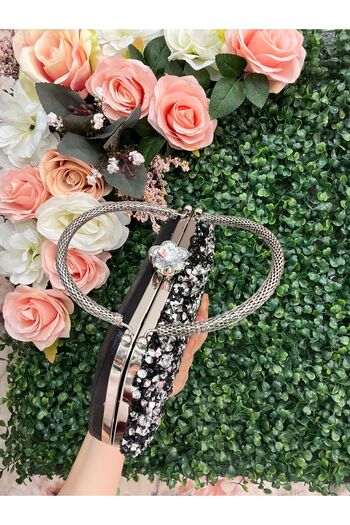 Baykuş Boutique Special Occasion Evening Dress Bag with Double Handle and Chain
