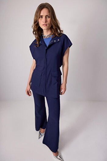Touché Privé Crepe Vest with Pocket