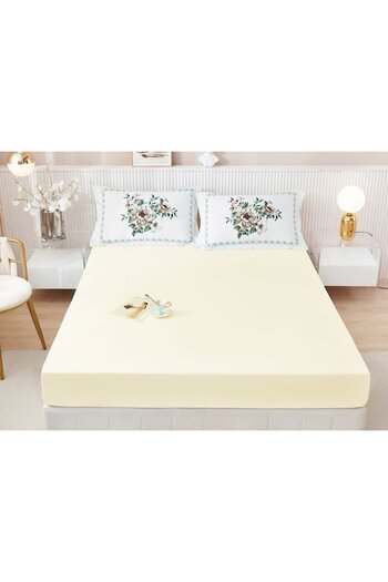 OEM Bed cover, Finet, 3 pieces, 2 persons, 160x200cm, Butter White-Multicolor