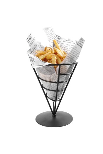 HENDI Stojak uchwyt do serwowania przekąsek frytek na 1 torebkę śr. 115x172 mm - 630938