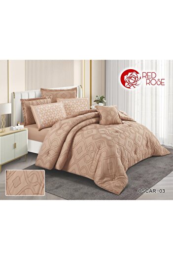 Red Rose Luxury royal double bedspread, 7-piece set, size 240 x 260 cm