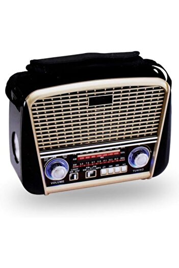 Denx Portable Bluetooth Hi-Fi Wireless Speaker with Solar Charging, Flashlight, and Retro Design - DX2451