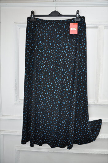 elma abone Plus Size Pigment Combed Cotton Elastic Mother's Skirt
