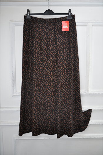 elma abone Plus Size Pigment Combed Cotton Elastic Mother's Skirt