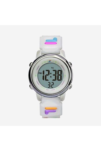 Fila Kids Unisex Digital Watch, White 38-218-005, 34 mm