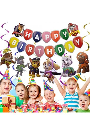 OEM Paw Patrol Zswq birthday set, PVC/cardboard, multicolor, 27 pieces