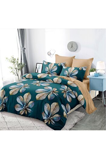 OEM Double bed linen set, 6 pieces, floral print, 230x250cm, fine fabric, multicolor