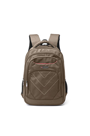Senator Backpack 18.5 Inch Unisex Nylon Lightweight Water Resistant Travel Daypack KH8104-Beige