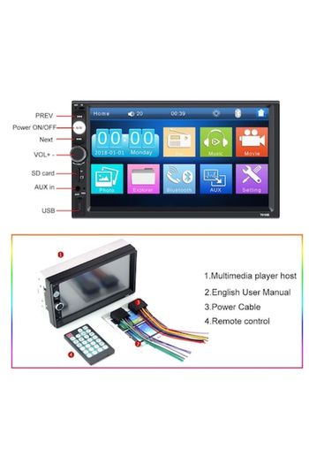 navi-it Navigatie MirrorLink mp5 player auto 7010B compatibil cu Ford Fusion, Rama 2Din, Suporti pri