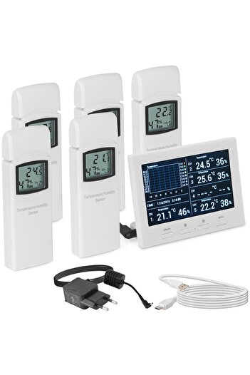 Steinberg Systems Bezprzewodowa stacja pogodowa 5 czujników microSD USB