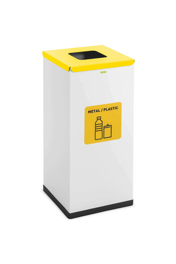 Ulsonix Kosz pojemnik do segregacji sortowania śmieci odpadów 60 l - metal plastik